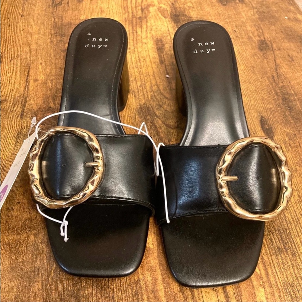 Women's Diana Buckle Mule Heels - A New Day Size 6.5 New - Picture 2 of 5